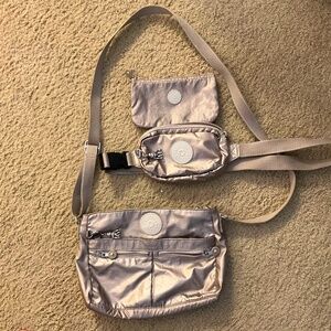 Like New - KIPLING 3-piece Set Cross-Body Bag, Fanny Pack & Purse/Wallet Awesome